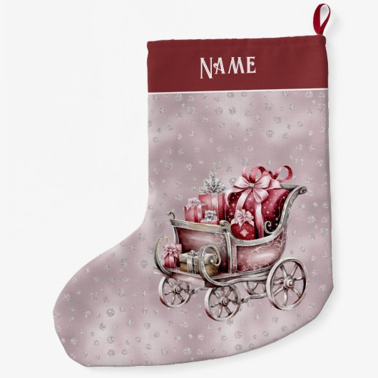 Kerstslee met cadeautjes Vakantie Stocking Grote Kerstsok (Achterkant)