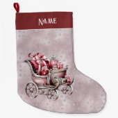 Kerstslee met cadeautjes Vakantie Stocking Grote Kerstsok (Voorkant)