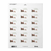 Kerstslee Santa Hat Persoonlijk adres Etiket (Full Sheet)