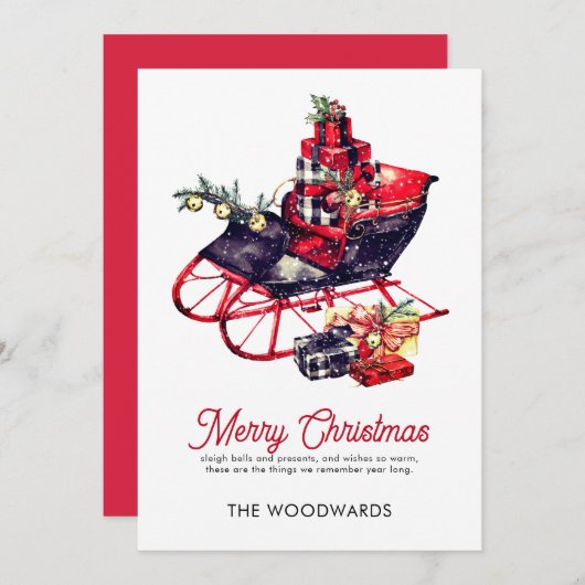 Kerstslee Vrolijk Kerstfeest (Voorkant / Achterkant)