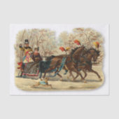 Kerstsleighrit Victoriaanse Jingle Bells Tissuepapier (Voorkant)