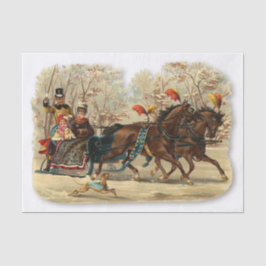 Kerstsleighrit Victoriaanse Jingle Bells Tissuepapier