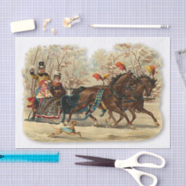 Kerstsleighrit Victoriaanse Jingle Bells Tissuepapier