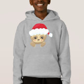 Kerstsleuf, Cute Sloth, Santa Hat, Kerstmis (Voorkant)