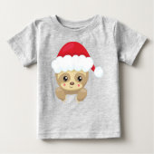 Kerstsleuf, Cute Sloth, Santa Hat, Kerstmis (Voorkant)