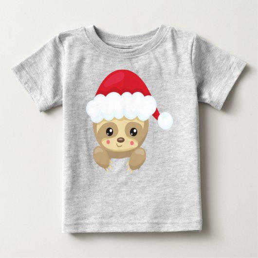 Kerstsleuf, Cute Sloth, Santa Hat, Kerstmis (Voorkant)