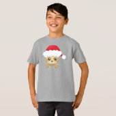 Kerstsleuf, Cute Sloth, Santa Hat, Kerstmis T-shirt (Voorkant volledig)