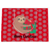 Kerstsleuf met Gift Red Snowflake Groot Cadeauzakje (Voorkant)