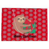 Kerstsleuf met Gift Red Snowflake Groot Cadeauzakje (Achterkant)