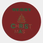 kerstSleutelhanger Ronde Sticker (Voorkant)