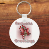 kerstSleutelhanger "Sasons Greetings" Sleutelhanger (Voorkant)
