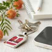 kerstSleutelhanger - Sinterklaas met kerstcadeautj Sleutelhanger (Zijkant)