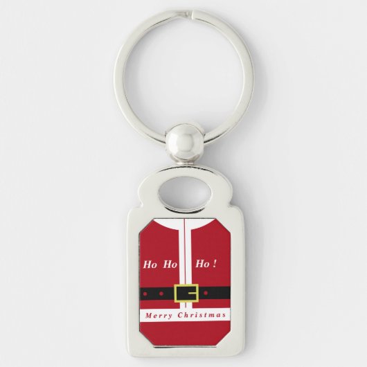 kerstSleutelhanger - Sinterklaas met kerstcadeautj Sleutelhanger (Voorkant)