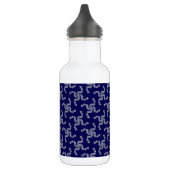 Kerstslinger, Blauw, Je naam, Personaliseer Waterfles (Links)