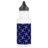 Kerstslinger, Blauw, Je naam, Personaliseer Waterfles (Rechts)