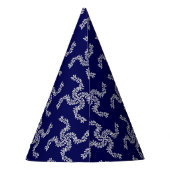 Kerstslinger Blauw, Kerst Decoratie, Kerstmis Feesthoedjes (Achterkant)