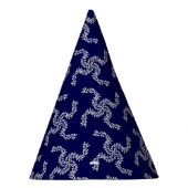 Kerstslinger Blauw, Kerst Decoratie, Kerstmis Feesthoedjes (Rechts)