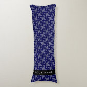 Kerstslinger, Blauw, Uw naam, Personaliseer Lichaamskussen (Voorkant Verticaal)