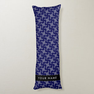 Kerstslinger, Blauw, Uw naam, Personaliseer Lichaamskussen