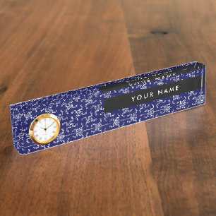 Kerstslinger, Blauw, Uw naam, Personaliseer Naambordje