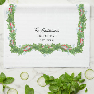 Kerstslinger boog Familie Keuken Custom Theedoek