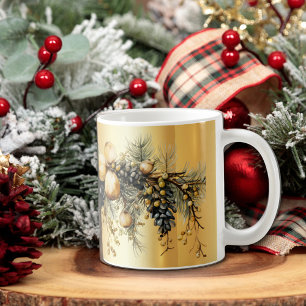 Kerstslinger Dennenappel Takken Koffiemok