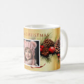 Kerstslinger Dennenkegel Takken Foto Koffiemok (Voorkant rechts)