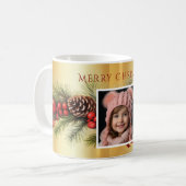 Kerstslinger Dennenkegel Takken Foto Koffiemok (Voorkant links)