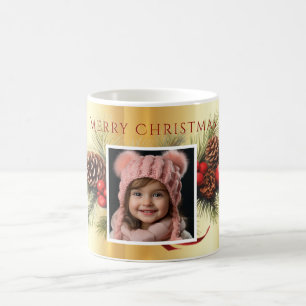 Kerstslinger Dennenkegel Takken Foto Koffiemok
