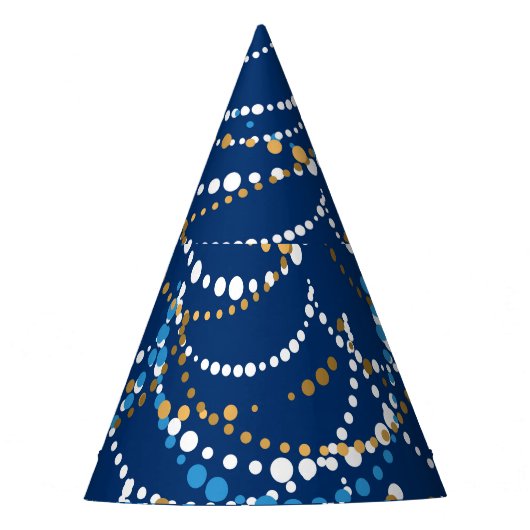 Kerstslinger: feestelijk naadloos patroon feesthoedjes (Voorkant)