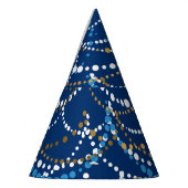 Kerstslinger: feestelijk naadloos patroon feesthoedjes (Links)