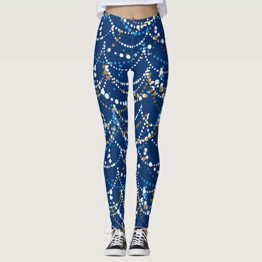 Kerstslinger: feestelijk naadloos patroon leggings (Voorkant)