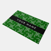 Kerstslinger, Groen, Uw naam, Personaliseer Deurmat (Schuin)