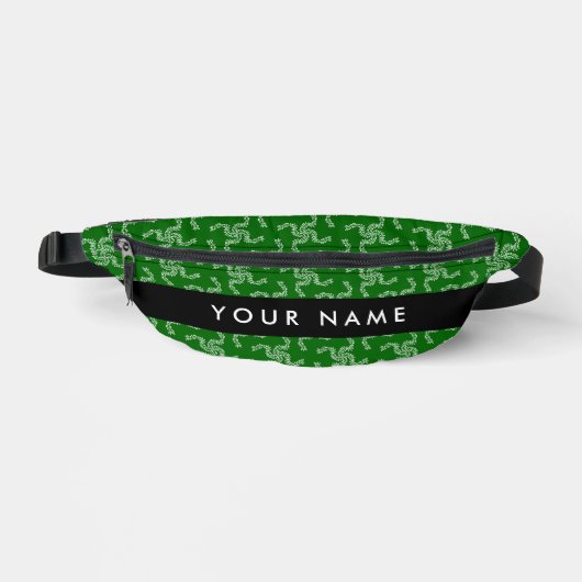 Kerstslinger, Groen, Uw naam, Personaliseer Heuptasje (Voorkant)