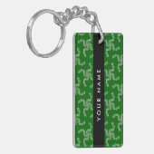 Kerstslinger, Groen, Uw naam, Personaliseer Sleutelhanger (Voorkant Links)