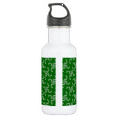 Kerstslinger, Groen, Uw naam, Personaliseer Waterfles (Achterkant)