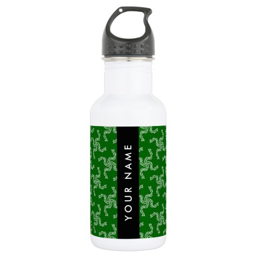 Kerstslinger, Groen, Uw naam, Personaliseer Waterfles (Voorkant)