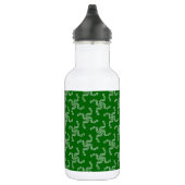 Kerstslinger, Groen, Uw naam, Personaliseer Waterfles (Rechts)