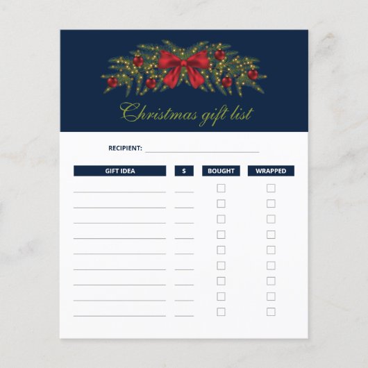 Kerstslinger - Kerstcadeau Lijst Plannen (Voorkant)
