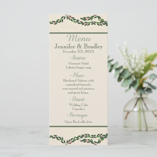 Kerstslinger Menu (Staand voorkant)