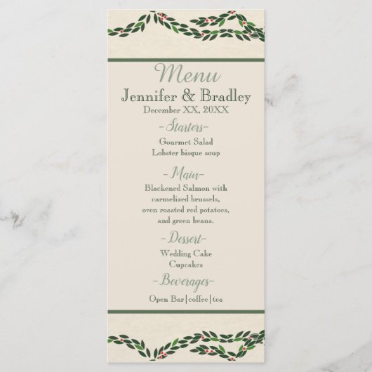 Kerstslinger Menu (Voorkant)