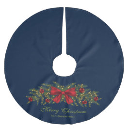Kerstslinger met een rode strik en kerstballen kerstboom rok