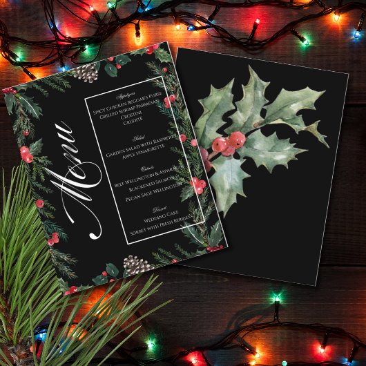 Kerstslinger met Hulst Kerstmenu Flyer