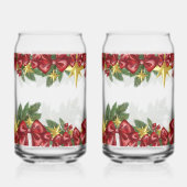Kerstslinger met rode linten en sterren blikvorm glas (Links)