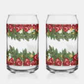 Kerstslinger met rode linten en sterren blikvorm glas (Rechts)
