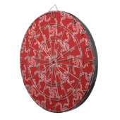 Kerstslinger Rood, Kerst Decoratie, Kerstmis Dartbord (Voorkant Rechts)