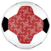 Kerstslinger Rood, Kerst Decoratie, Kerstmis Voetbal (Gedraaid)