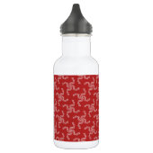 Kerstslinger, Rood, Uw naam, Personaliseer Waterfles (Links)