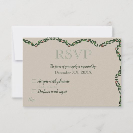 Kerstslinger RSVP Kaartje (Voorkant)