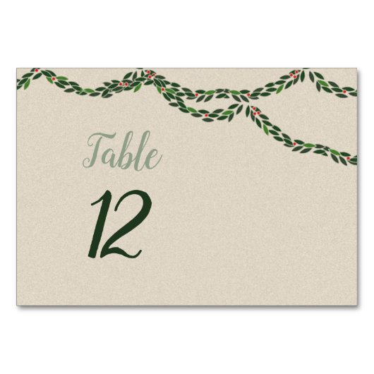Kerstslinger Tafelkaart Kaart (Voorkant)